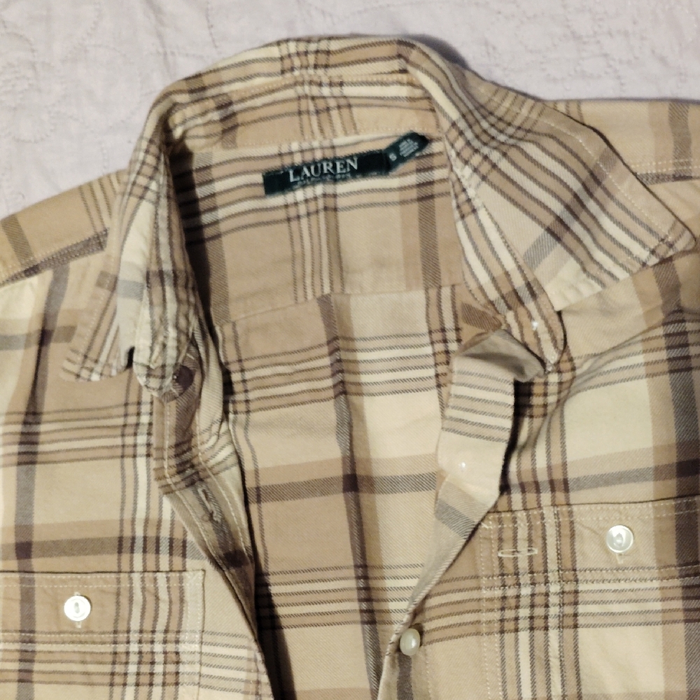 Ralph Lauren Beige Plaid Dress